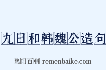 九日和韩魏公造句是什么意思的图片